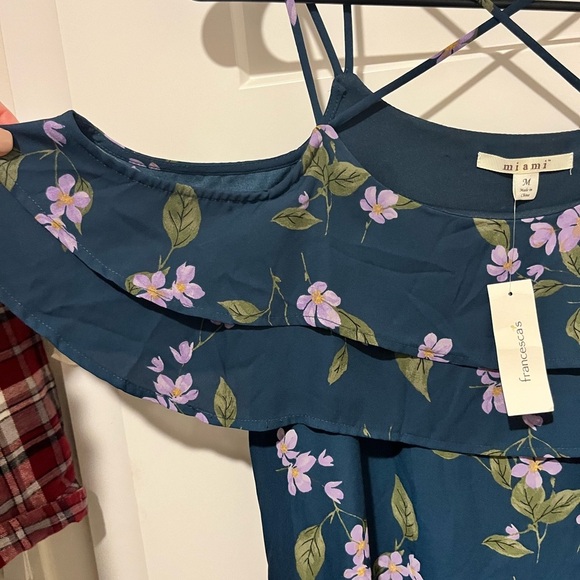 Miami Floral Strappy Cold Shoulder Slip Dress Multi Strap Like NEW Medium - Picture 6 of 8